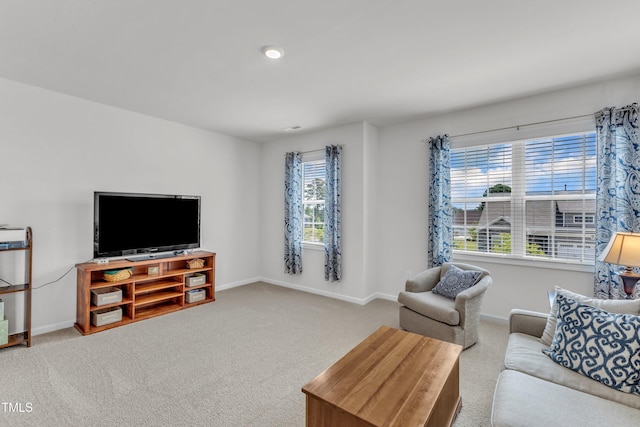 1021 Clove Pine Dr, Knightdale, NC 27545 - carpeted living room with baseboards