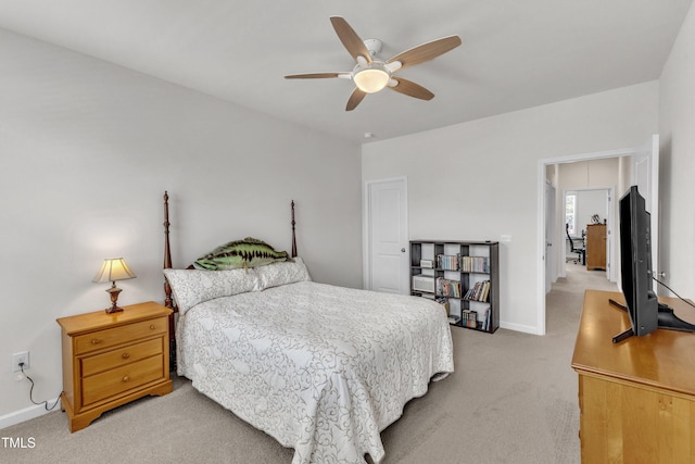 1021 Clove Pine Dr, Knightdale, NC 27545 - bedroom featuring light carpet and a ceiling fan