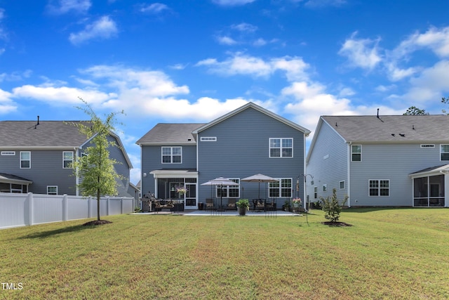 1021 Clove Pine Dr, Knightdale, NC 27545 - back of house with a sunroom and a patio