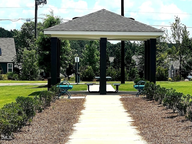 1021 Clove Pine Dr, Knightdale, NC 27545 - view of community with a gazebo and a lawn