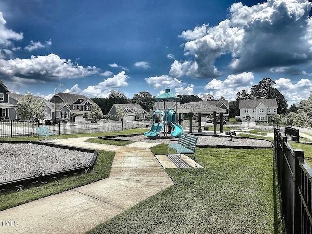 1021 Clove Pine Dr, Knightdale, NC 27545 - community jungle gym with a residential view