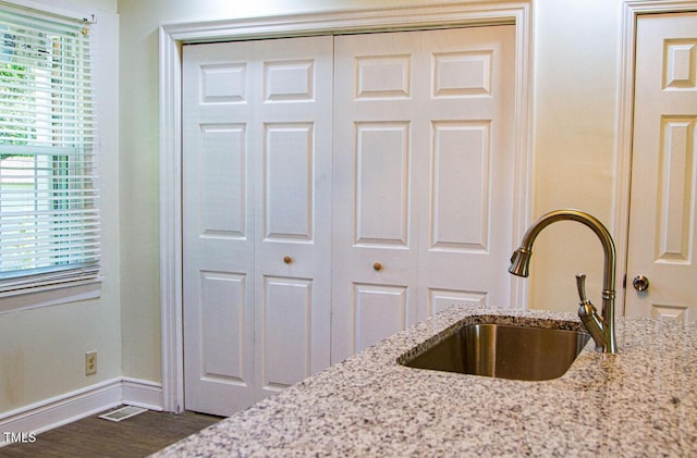 2001 Thomas Ln, Henderson, NC 27536 - kitchen view of a sink and light stone countertops