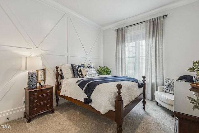 2098 Amalfi Pl, Apex, NC 27502 - bedroom featuring light colored carpet and crown molding