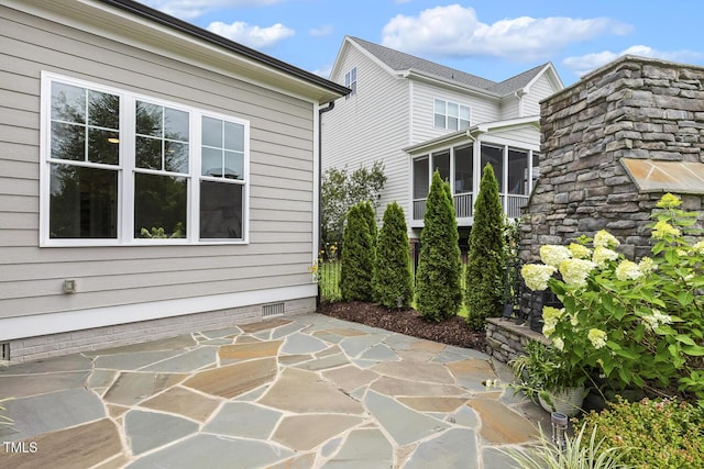 2098 Amalfi Pl, Apex, NC 27502 - view of patio featuring a sunroom