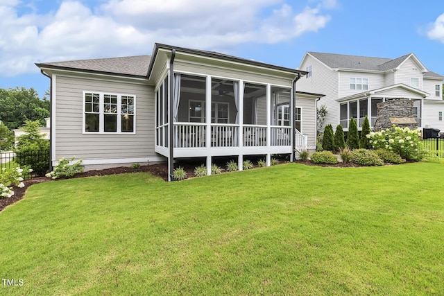 2098 Amalfi Pl, Apex, NC 27502 - back of property with a sunroom