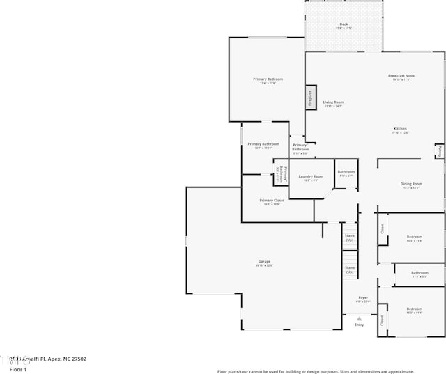 2098 Amalfi Pl, Apex, NC 27502 - view of home floor plan