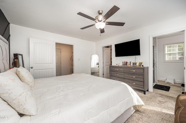 1405 Currituck Ave, Dunn, NC 28334 - bedroom featuring light colored carpet and a ceiling fan