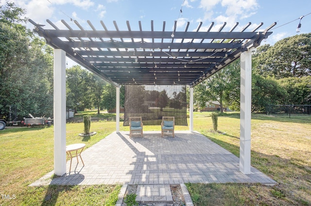 1405 Currituck Ave, Dunn, NC 28334 - view of patio with a pergola