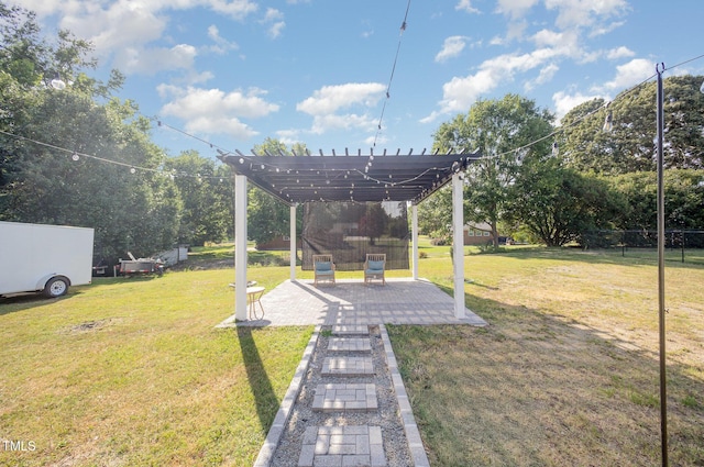 1405 Currituck Ave, Dunn, NC 28334 - view of yard featuring a patio area and a pergola