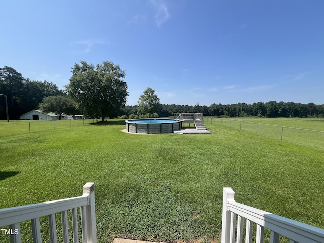 1575 King Mill Rd, Four Oaks, NC 27524 - view of yard featuring an outdoor pool