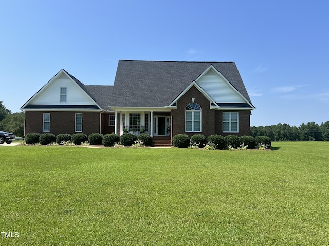 1575 King Mill Rd, Four Oaks, NC 27524 - view of front of home with a front yard and brick siding