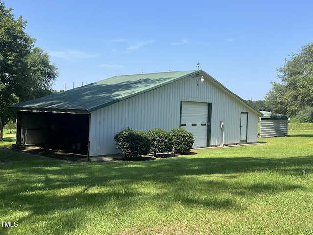 1575 King Mill Rd, Four Oaks, NC 27524 - view of pole building with a yard