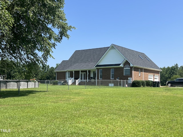 1575 King Mill Rd, Four Oaks, NC 27524 - view of front of house featuring brick siding and french doors