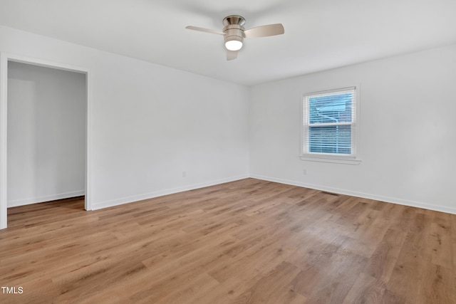 1804 Charles St, Raleigh, NC 27610 - empty room featuring ceiling fan and light wood finished floors