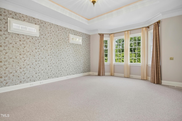 4137 Gardenlake Dr, Raleigh, NC 27612 - carpeted empty room featuring crown molding and baseboards