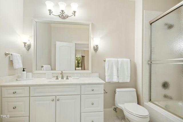 4137 Gardenlake Dr, Raleigh, NC 27612 - bathroom featuring vanity and shower / bath combination with glass door
