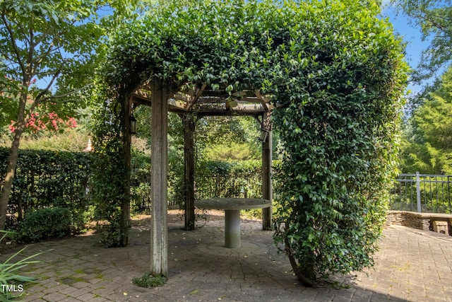 4137 Gardenlake Dr, Raleigh, NC 27612 - view of yard featuring a gazebo and a patio area