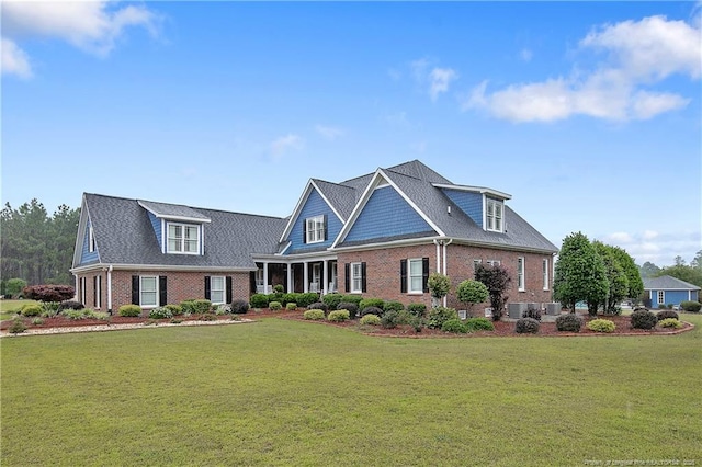 9871 Ramsey St, Linden, NC 28356 - view of front of property with brick siding and a front lawn