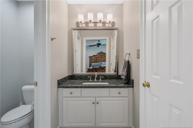 9871 Ramsey St, Linden, NC 28356 - ensuite bathroom featuring vanity and a ceiling fan