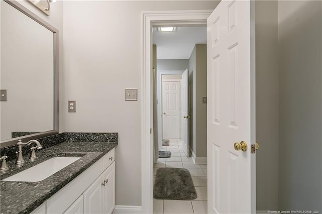 9871 Ramsey St, Linden, NC 28356 - bathroom featuring tile patterned flooring and vanity