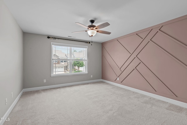 113 Willow View Ln, Apex, NC 27539 - spare room with light carpet and a ceiling fan