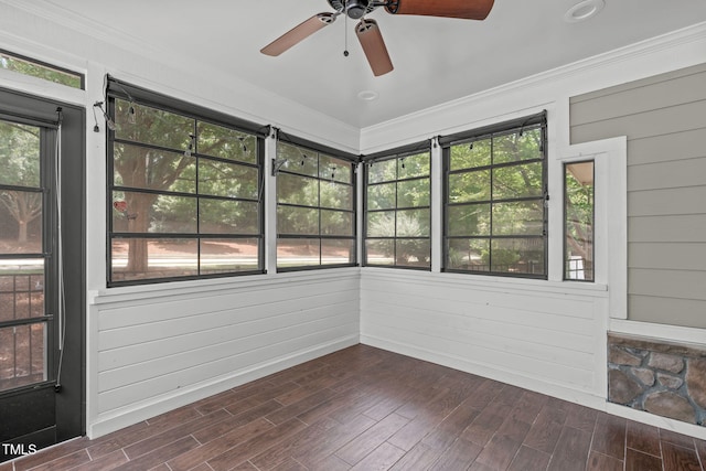 113 Willow View Ln, Apex, NC 27539 - unfurnished sunroom with a ceiling fan