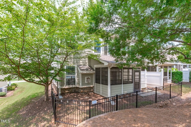 113 Willow View Ln, Apex, NC 27539 - obstructed view of property with a sunroom
