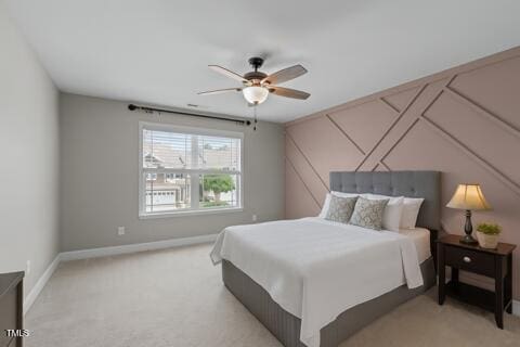 113 Willow View Ln, Apex, NC 27539 - carpeted bedroom featuring baseboards and a ceiling fan