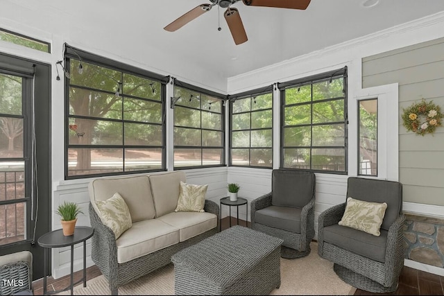 113 Willow View Ln, Apex, NC 27539 - sunroom with ceiling fan and outdoor lounge area