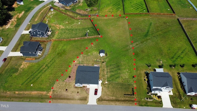 6109 Oak Passage Dr, Raleigh, NC 27603 - aerial view of property and surrounding area featuring property parcel outlined
