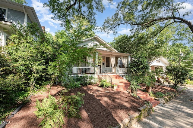 513 Cutler St, Raleigh, NC 27603 - view of front of home with covered porch