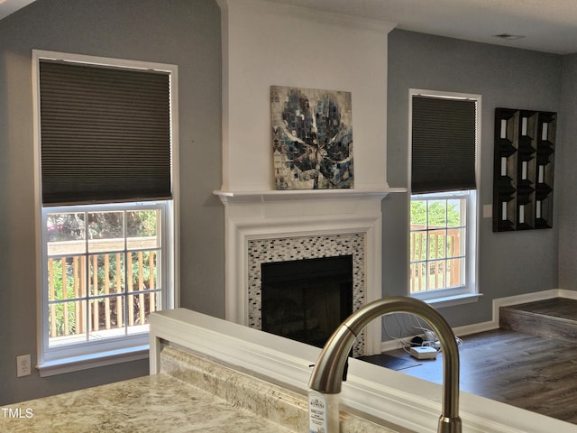 121 Brentfield Loop, Morrisville, NC 27560 - living room with wood finished floors and a fireplace