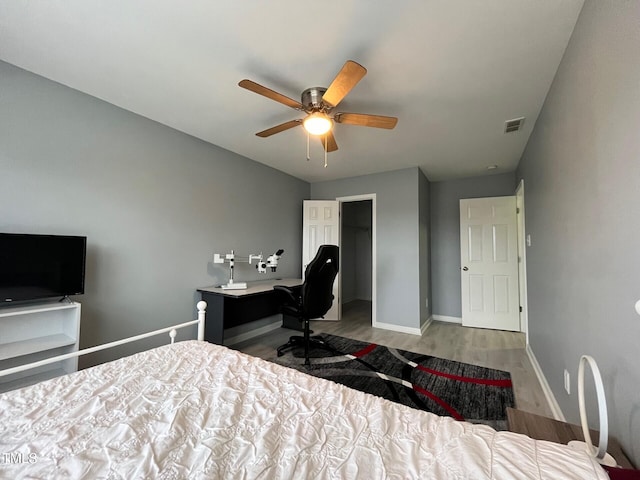 8836 Thornton Garden Ln, Raleigh, NC 27616 - bedroom featuring wood finished floors, ceiling fan, and a closet