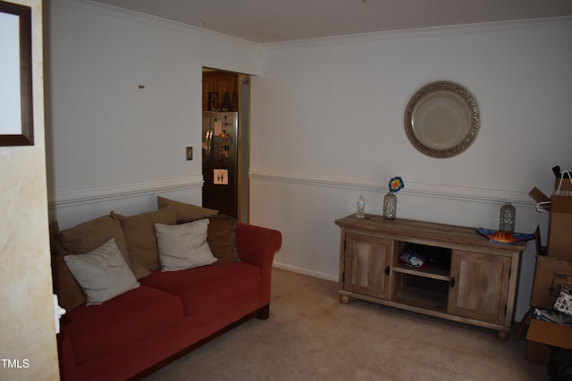 9 Pinecourt Dr, Siler City, NC 27344 - living area with ornamental molding and light colored carpet