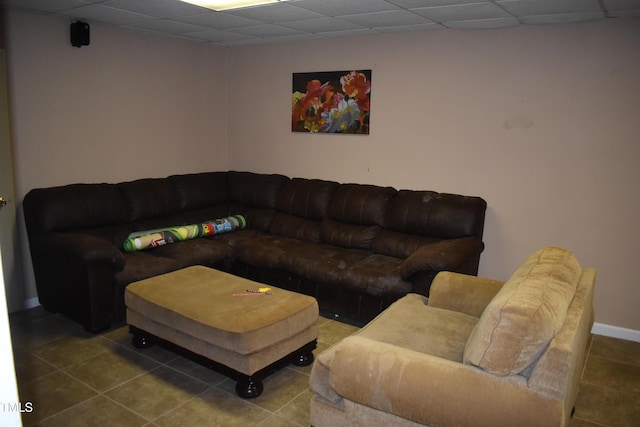 9 Pinecourt Dr, Siler City, NC 27344 - living area with tile patterned flooring and a drop ceiling