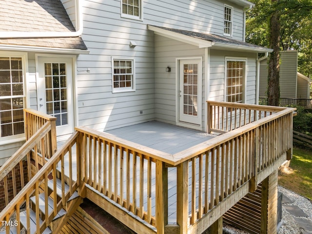 3309 Bearskin Ct, Raleigh, NC 27606 - wooden deck featuring stairway