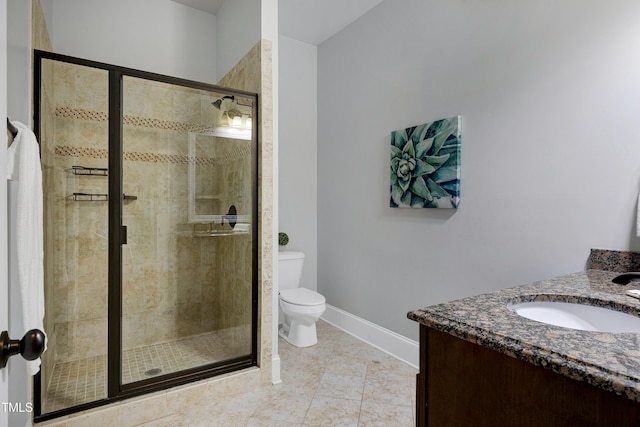 1013 Shasta Daisy Dr, Wake Forest, NC 27587 - bathroom featuring vanity, a stall shower, and tile patterned flooring