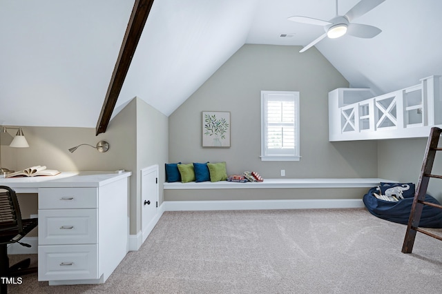 1013 Shasta Daisy Dr, Wake Forest, NC 27587 - bedroom with carpet, lofted ceiling, and a desk