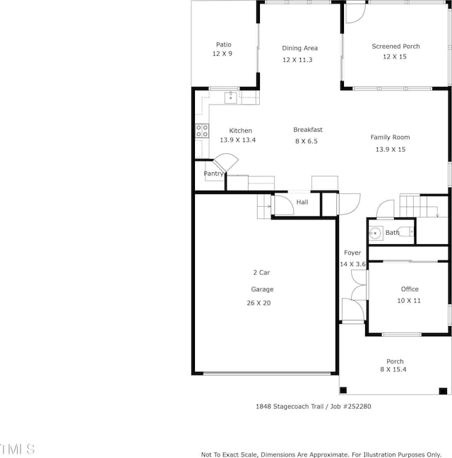 1848 Stagecoach Trl, Wendell, NC 27591 - view of property floor plan
