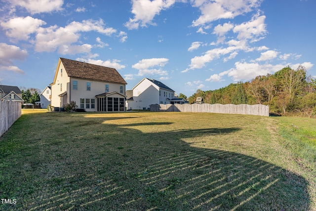 2407 Cattail Pond Dr, Zebulon, NC 27597 - view of yard with a sunroom
