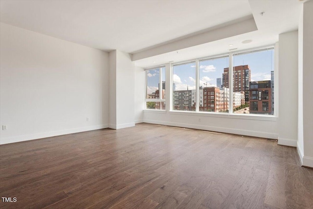 400 W N St Unit 732, Raleigh, NC 27603 - empty room featuring a city view and wood finished floors