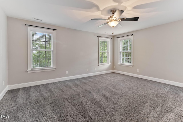 8508 Parlange Woods Ln, Wake Forest, NC 27587 - unfurnished room with healthy amount of natural light, carpet floors, and ceiling fan