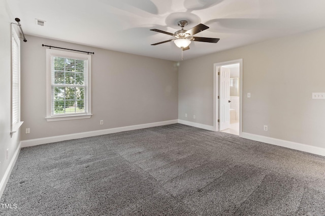 8508 Parlange Woods Ln, Wake Forest, NC 27587 - carpeted spare room featuring ceiling fan and baseboards