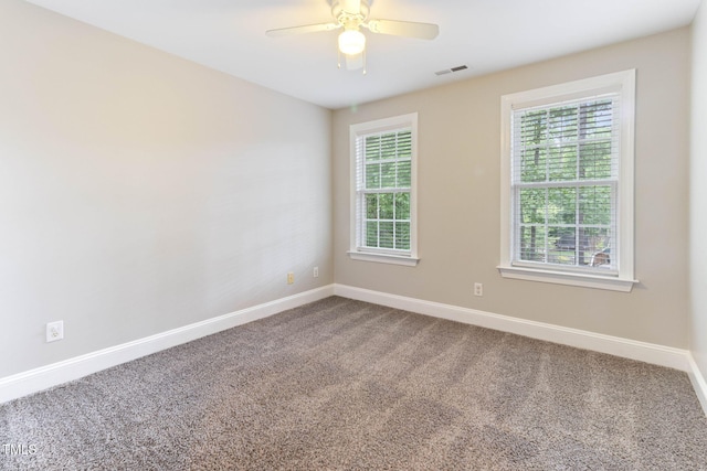 8508 Parlange Woods Ln, Wake Forest, NC 27587 - spare room with carpet floors and a ceiling fan