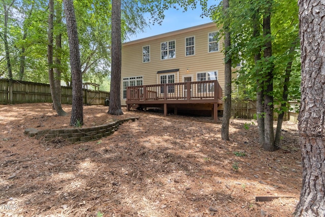 8508 Parlange Woods Ln, Wake Forest, NC 27587 - rear view of property featuring a deck and a fenced backyard