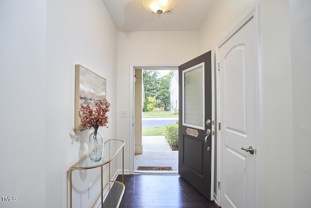 21 Intuition Cir, Durham, NC 27705 - foyer entrance with dark wood-type flooring