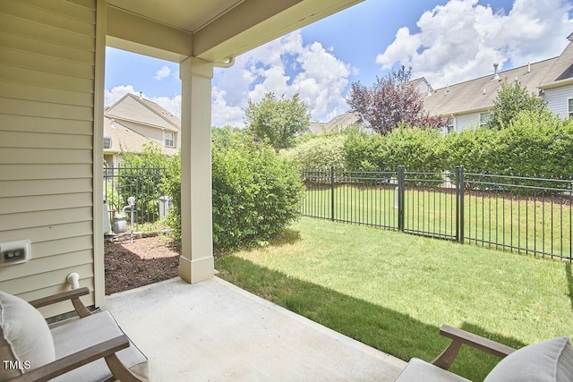 21 Intuition Cir, Durham, NC 27705 - fenced backyard with a patio
