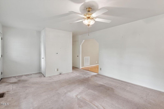 821 Northclift Dr, Raleigh, NC 27609 - empty room featuring a ceiling fan and carpet flooring