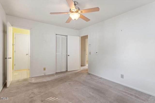 821 Northclift Dr, Raleigh, NC 27609 - unfurnished bedroom with carpet flooring, a closet, and ceiling fan