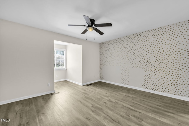 2233 Alpine Rd, Durham, NC 27707 - unfurnished room featuring wood finished floors and ceiling fan